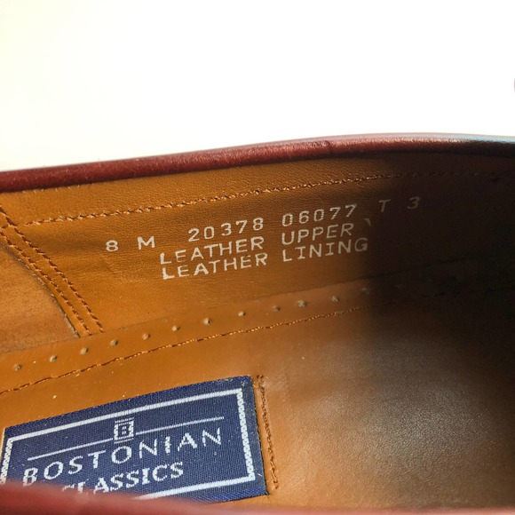 Bostonian Classics First Flex Tassel Wingtip Leather Loafers - Size 8 - Picture 9 of 10